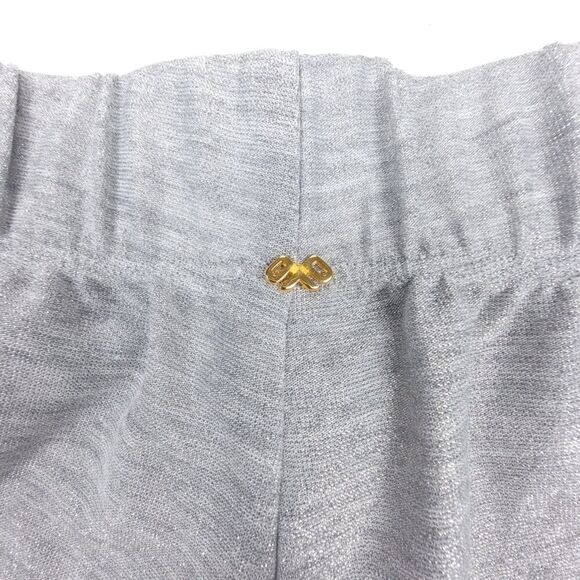 NEW Herbert Twins PQ Swim Metallic Crop Top Shorts Cover Up Lounge Set in Silver - Picture 8 of 10